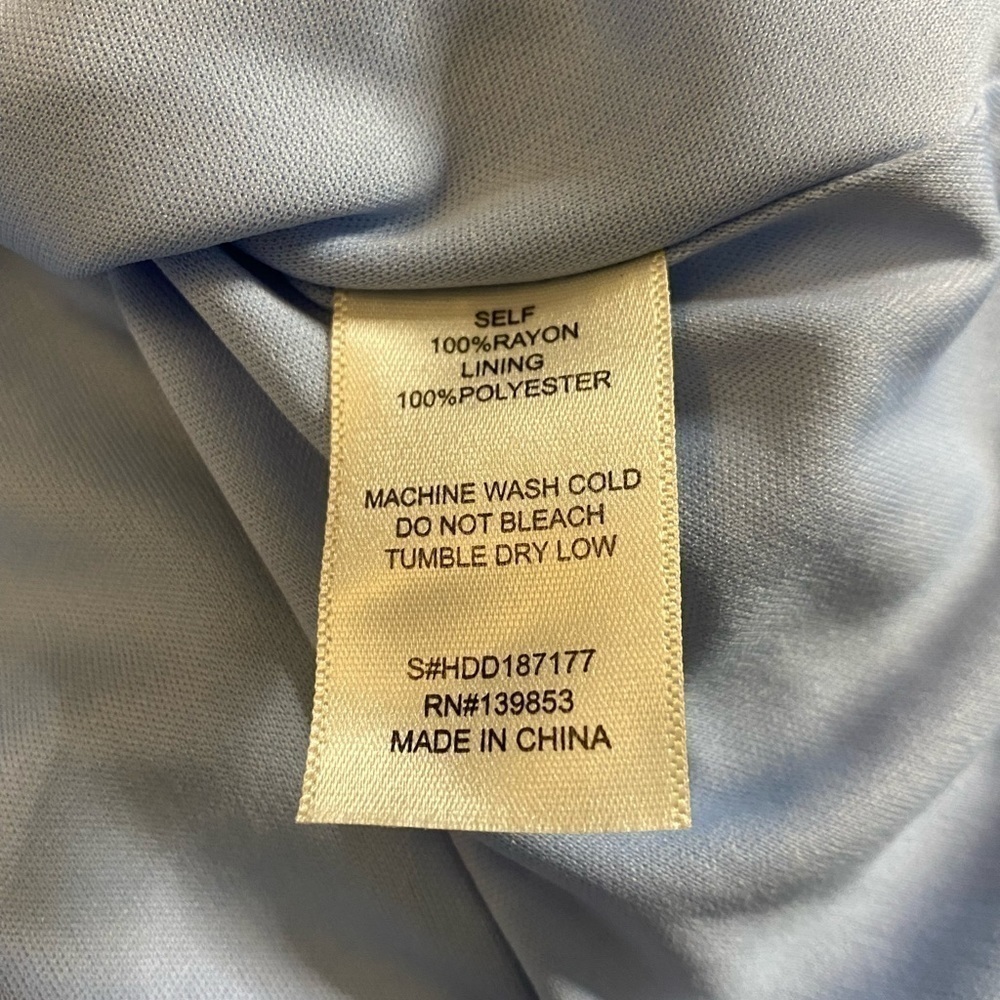 Melloday blue floral V notch skater  Size small printed pastel mini sun dress - Picture 6 of 8
